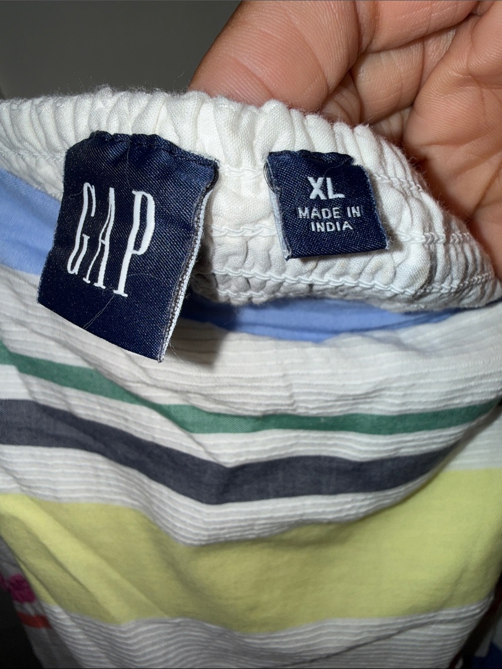 GAP Striped Cotton Sundress in White, Blue, Green, Yellow - Picture 2 of 7
